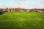 Футбольное поле дерновины искусственной травы футбола PE 50mm искусственное